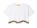 Colorful Tassel White tshirt