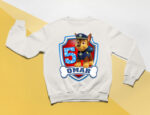 Paw patrol customized White sweatshirt (CODE: VM112 +NAME+YEAR)