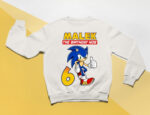 Sonic Customized birthday White sweatshirt (CODE: vm110 + NAME+YEAR)